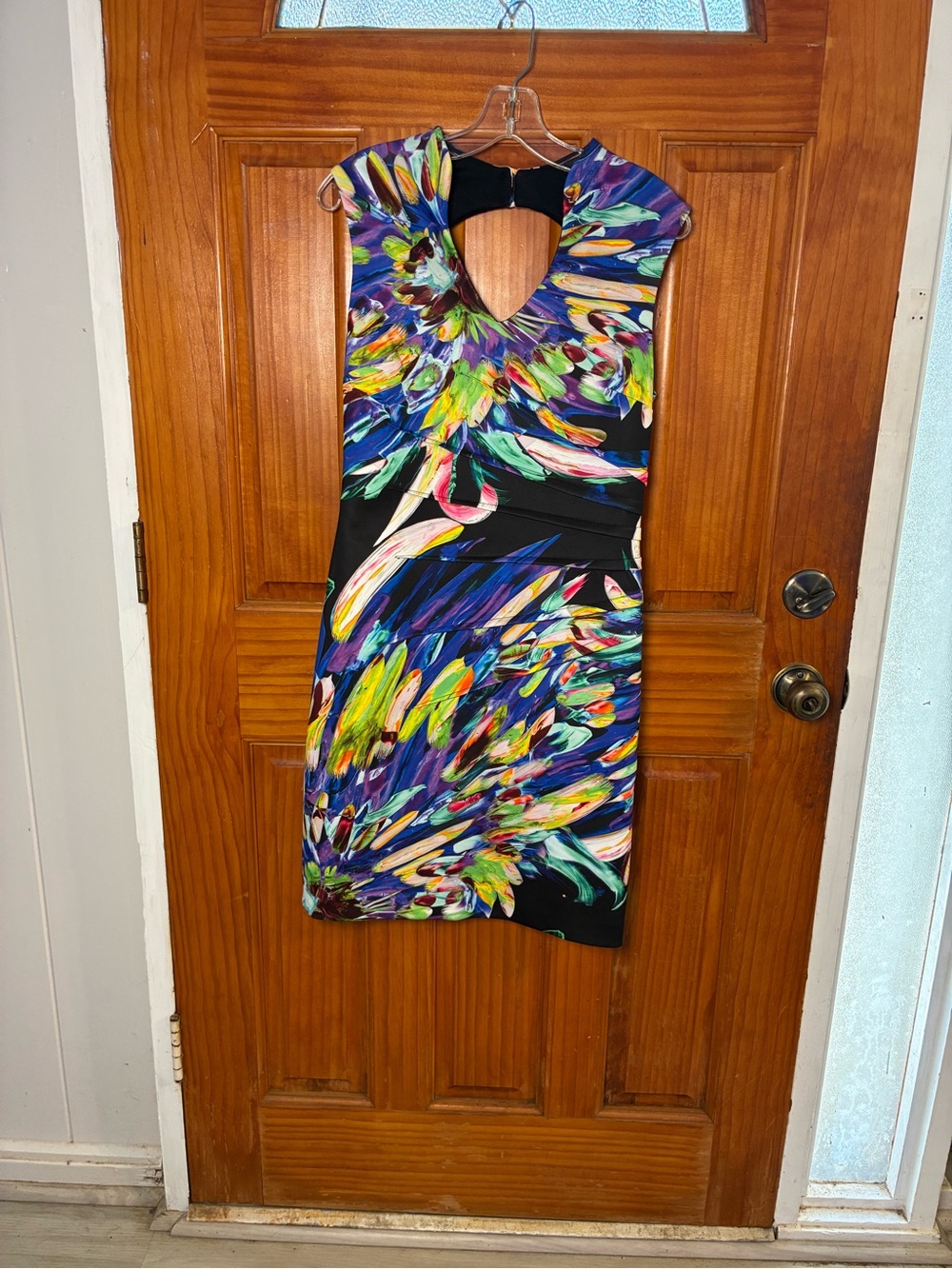 Joseph Ribkoff Multicolor Abstract Sleeveless Dress Size 12